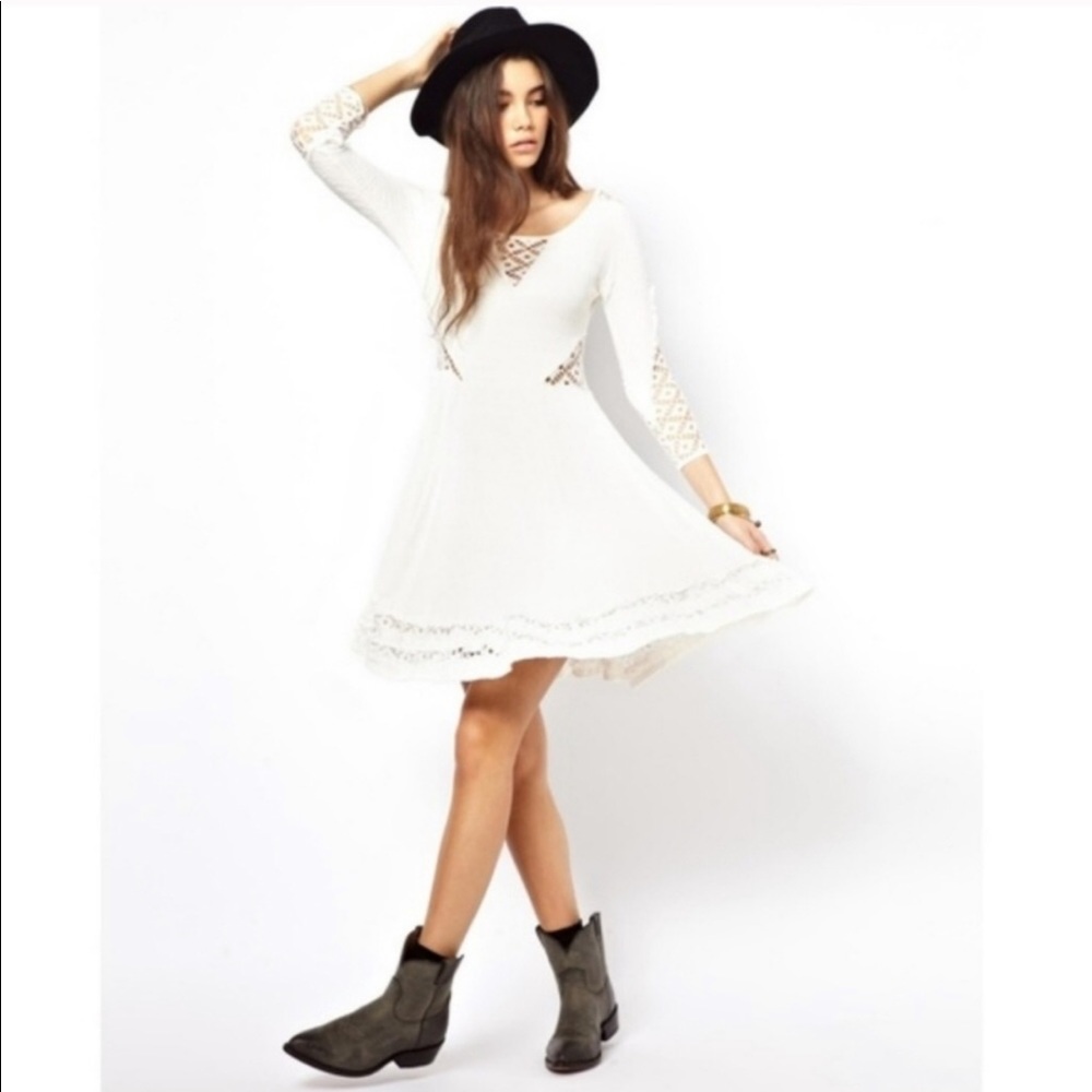 NWOT Free People White Lace Dress